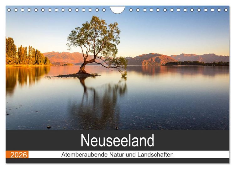 Produktbild: Neuseeland - Atemberaubende Natur und Landschaften (Wandkalender 2026 DIN A4 quer), CALVENDO Monatskalender