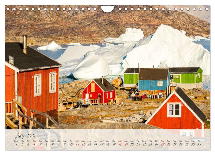 Produktbild: Greenland - Impressions of an Arctic Island (Wall Calendar 2026 DIN A4 landscape), CALVENDO 12 Month Wall Calendar