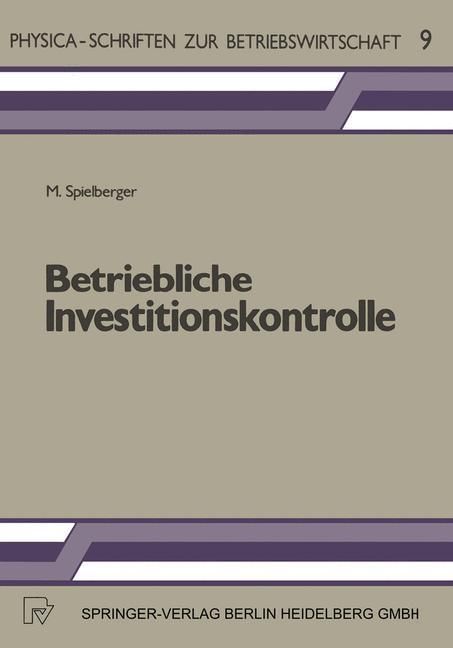 Produktbild: Betriebliche Investitionskontrolle.