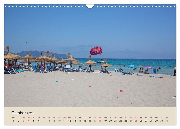 Produktbild: Mallorca - Traumhafte Balearen Insel (Wandkalender 2026 DIN A3 quer), CALVENDO Monatskalender