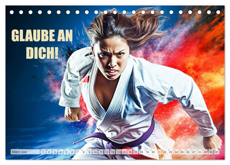 Produktbild: Judo und Motivation (Tischkalender 2026 DIN A5 quer), CALVENDO Monatskalender