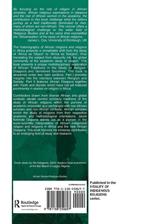 Produktbild: African Traditions in the Study of Religion, Diaspora and Gendered Societies