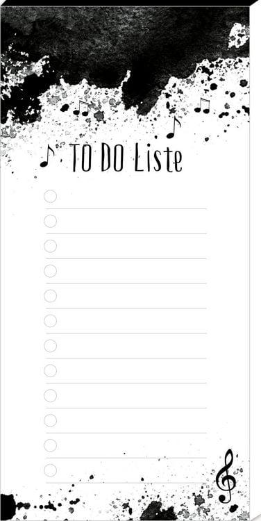 Produktbild: Notizblock - TO DO Liste (All about music)