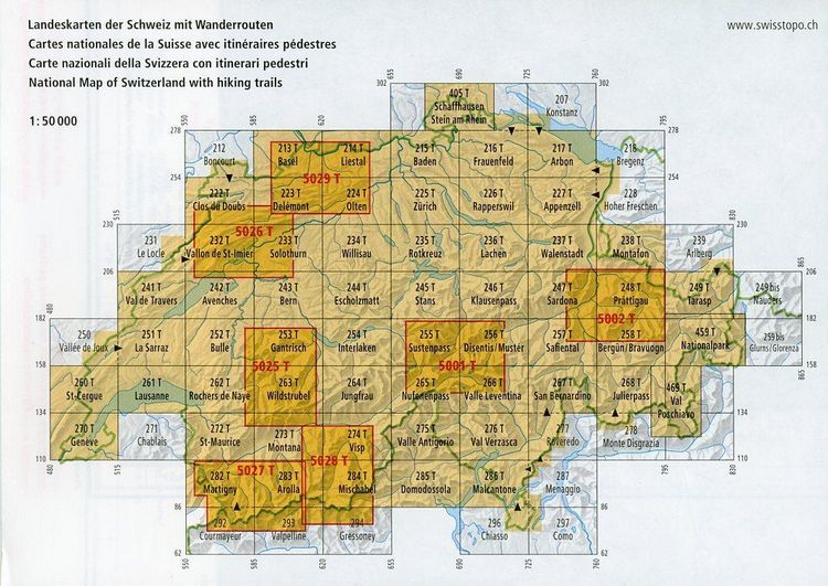 Produktbild: 285T Domodossola Wanderkarte