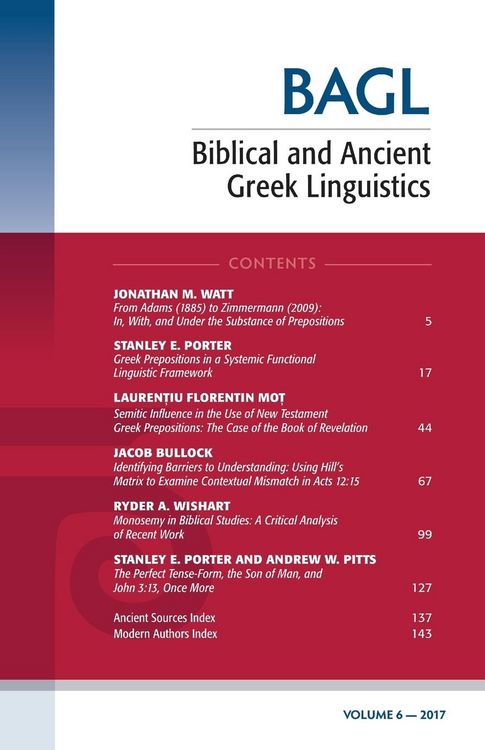 Produktbild: Biblical and Ancient Greek Linguistics, Volume 6