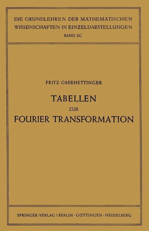 Produktbild: Tabellen zur Fourier Transformation