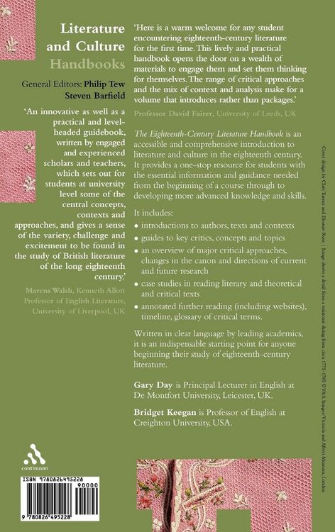 Produktbild: The Eighteenth-Century Literature Handbook