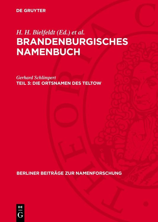 Produktbild: Die Ortsnamen des Teltow