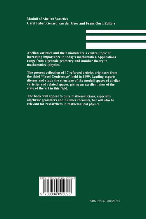 Produktbild: Moduli of Abelian Varieties