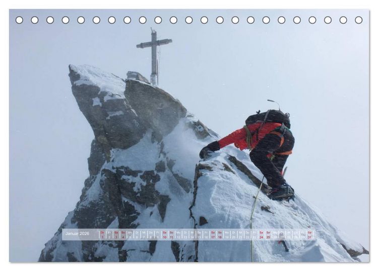 Produktbild: H&ouml;hepunkte unserer Alpen - Bergweh &reg; (Tischkalender 2026 DIN A5 quer), CALVENDO Monatskalender