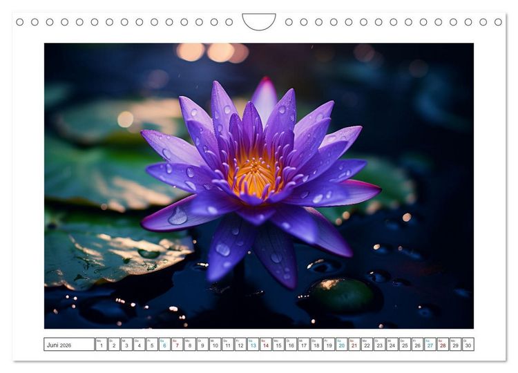 Produktbild: Lichtspiel der Seerosen (Wandkalender 2026 DIN A4 quer), CALVENDO Monatskalender