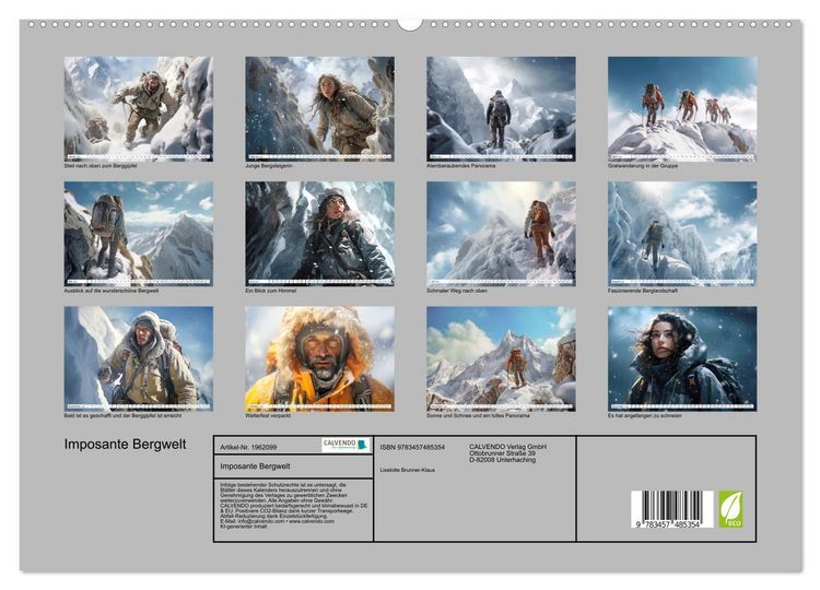 Produktbild: Imposante Bergwelt (hochwertiger Premium Wandkalender 2026 DIN A2 quer), Kunstdruck in Hochglanz