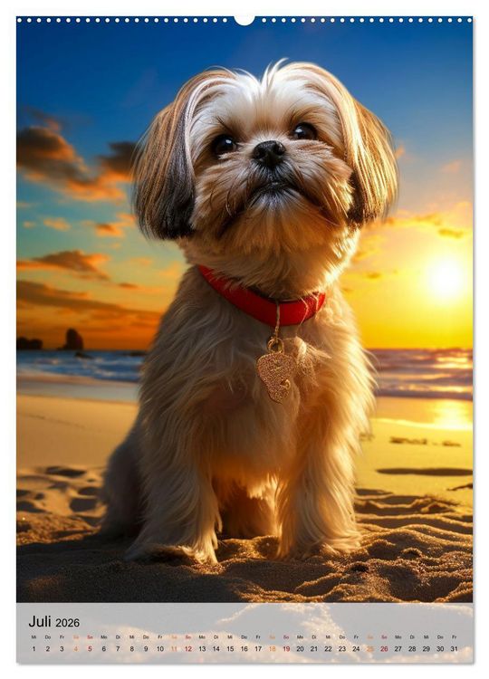 Produktbild: Shih Tzu - immer im Mittelpunkt (Wandkalender 2026 DIN A2 hoch), CALVENDO Monatskalender