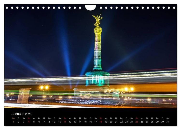 Produktbild: Berlin dynmaic (Wandkalender 2026 DIN A4 quer), CALVENDO Monatskalender