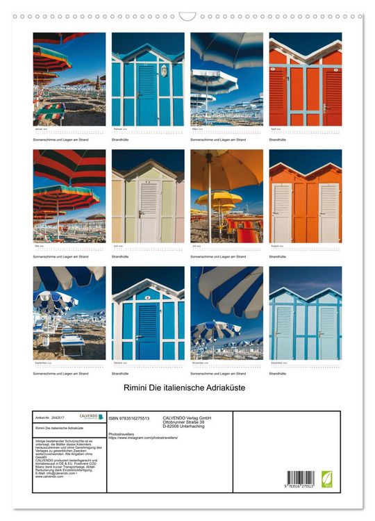 Produktbild: Rimini Die italienische Adriak&uuml;ste (Wandkalender 2026 DIN A2 hoch), CALVENDO Monatskalender