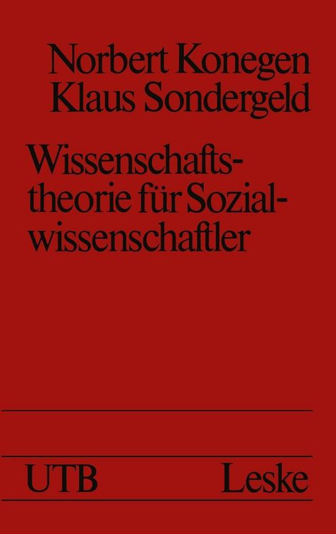 Produktbild: Wissenschaftstheorie f&uuml;r Sozialwissenschaftler