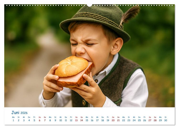 Produktbild: Leberk&auml;se-Kalender - Die Leberk&auml;ssemmel aus Bayern (hochwertiger Premium Wandkalender 2026 DIN A2 quer), Kunstdruck in Hochglanz