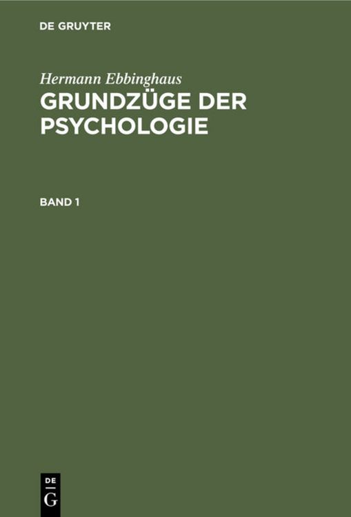 Produktbild: Grundz&uuml;ge der Psychologie. Band 1