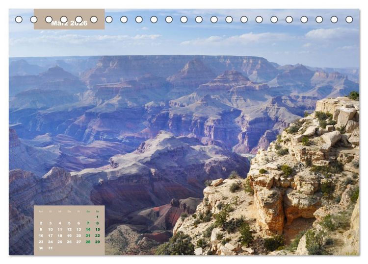 Produktbild: Erlebe mit mir die Schluchten des Grand Canyon (Tischkalender 2026 DIN A5 quer), CALVENDO Monatskalender