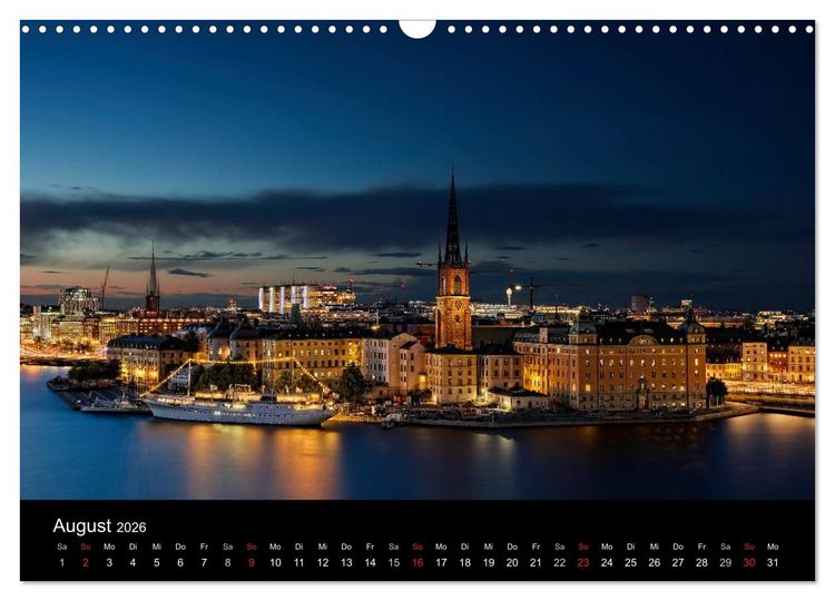 Produktbild: N&auml;chtliche St&auml;dte (Wandkalender 2026 DIN A3 quer), CALVENDO Monatskalender