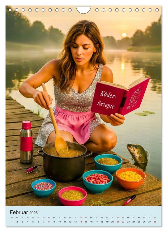 Produktbild: Angeln mit Biss - Lustiger Kalender f&uuml;r Angler mit Charme (Wandkalender 2026 DIN A4 hoch), CALVENDO Monatskalender