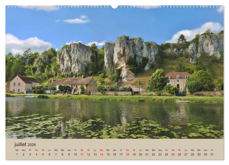 Produktbild: Paysages de l'Yonne (Calendrier mural 2026 DIN A2 vertical) calendrier de bureau