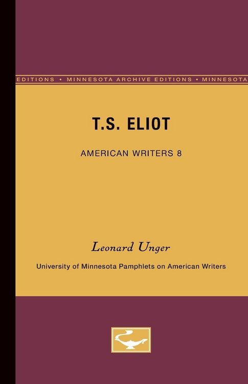 Produktbild: T.S. Eliot - American Writers 8