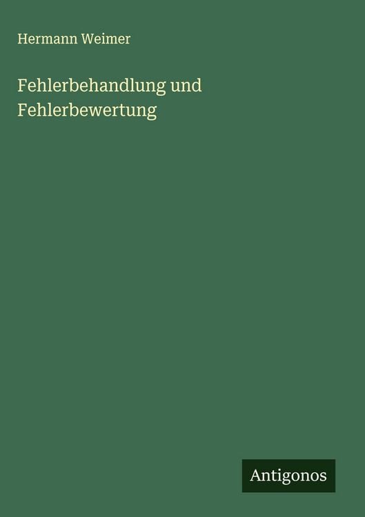 Produktbild: Fehlerbehandlung und Fehlerbewertung