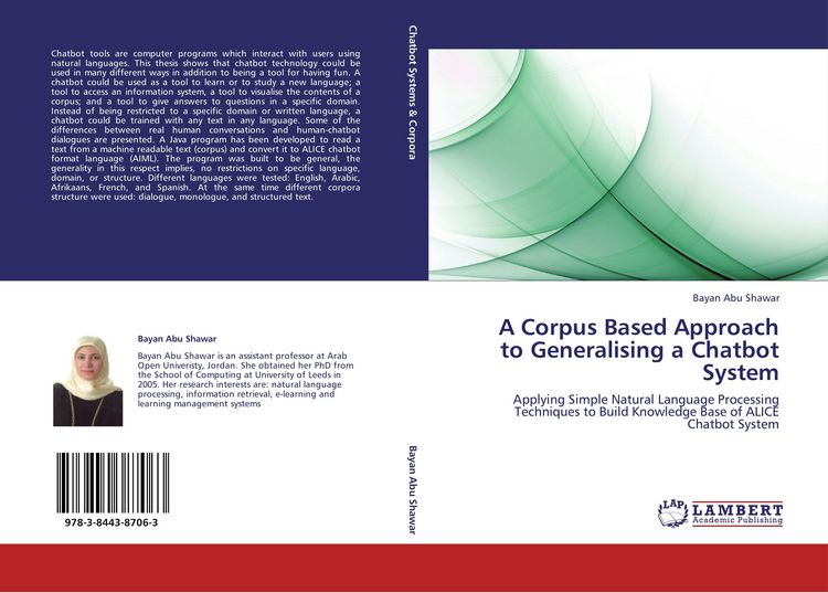 Produktbild: A Corpus Based Approach to Generalising a Chatbot System