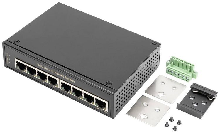 Produktbild: Digitus DN-651108 DN-651108 Industrial Ethernet Switch 8 Port 10 / 100 / 1000MBit/s