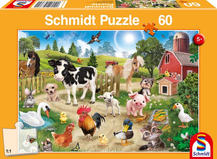 Produktbild: Schmidt Spiele - Animal Club, Bauernhoftiere, 60 Teile