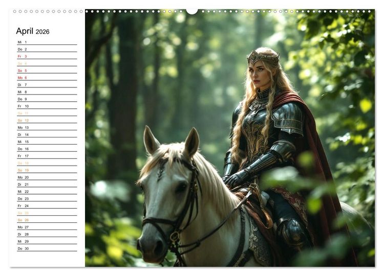 Produktbild: Rittertum und Mythos &ndash; Das Zeitalter der Ehre (Wandkalender 2026 DIN A2 quer), CALVENDO Monatskalender