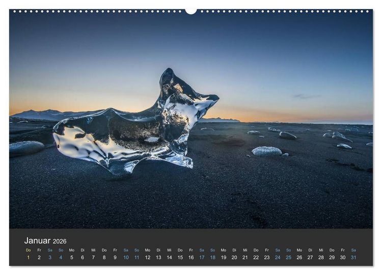 Produktbild: Island (Wandkalender 2026 DIN A2 quer), CALVENDO Monatskalender