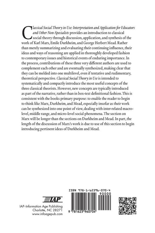 Produktbild: Classical Social Theory in Use