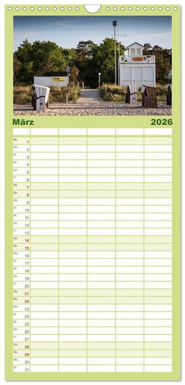 Produktbild: Familienplaner 2026 - Boltenhagen - Meer erleben mit 5 Spalten (Wandkalender, 21 x 45 cm) CALVENDO