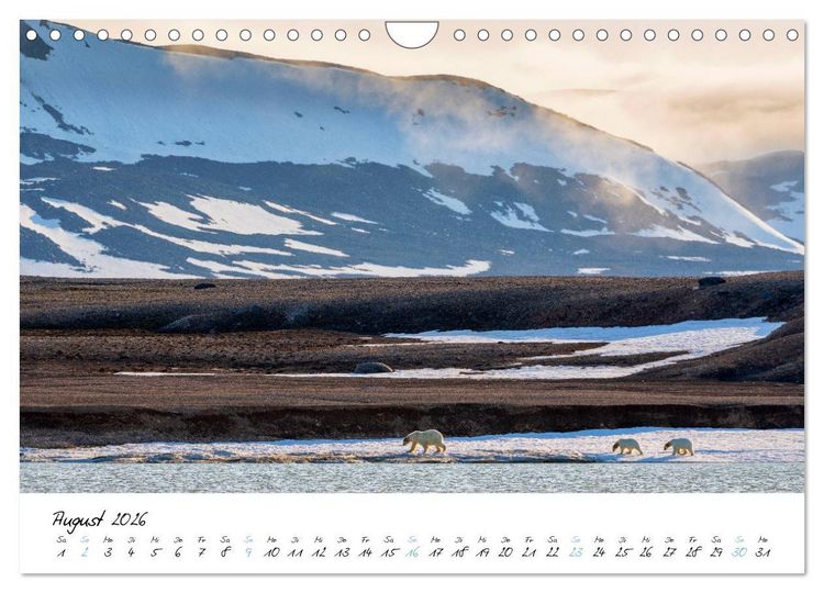 Produktbild: Heike Odermatt: 80&deg; Nord - Fotografien von Spitzbergen und Nordaustland (Wandkalender 2026 DIN A4 quer), CALVENDO Monatskalender