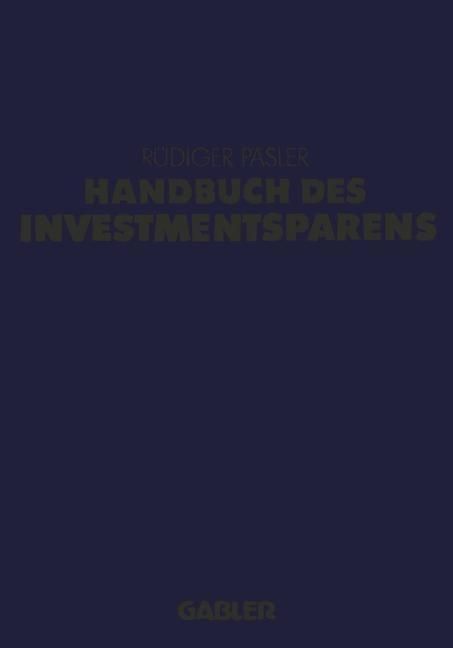 Produktbild: Handbuch des Investmentsparens