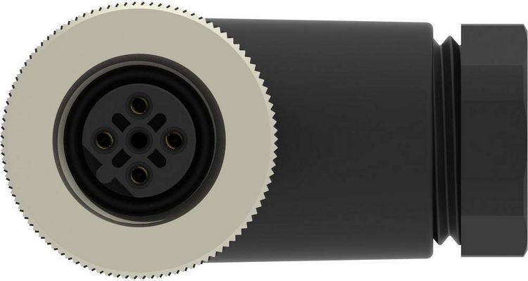 Produktbild: TE Connectivity T4112402041-000 Sensor-/Aktor-Steckverbinder, unkonfektioniert M12 Buchse, gewinkelt Polzahl Sensoren: 4 1 St.