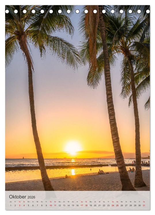 Produktbild: Willkommen in Hawai'i (Tischkalender 2026 DIN A5 hoch), CALVENDO Monatskalender