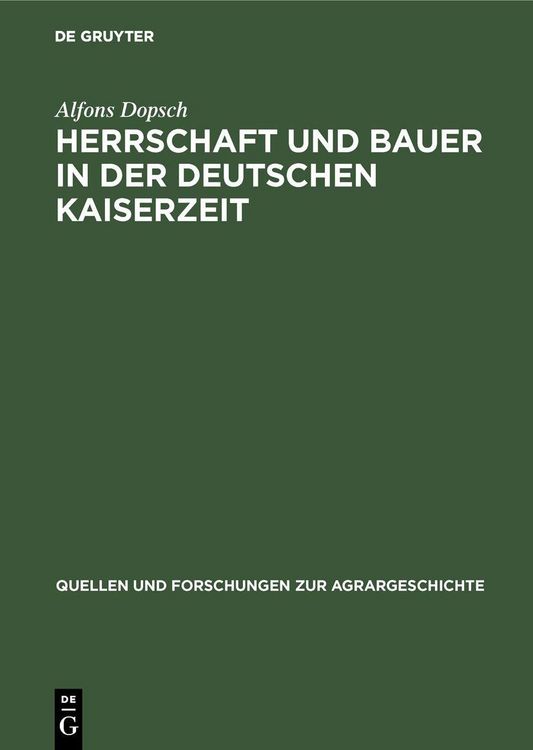 Produktbild: Herrschaft und Bauer in der deutschen Kaiserzeit