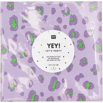 Produktbild: Servietten Acid Leo, flieder/gr&uuml;n, MIX