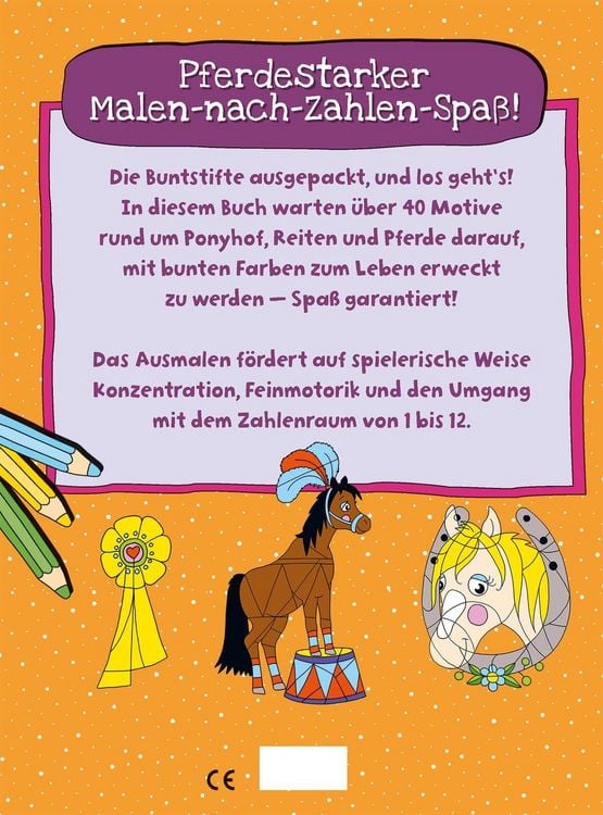 Produktbild: Mein dickes Malen-nach-Zahlen-Buch &ndash; Pferde und Ponys