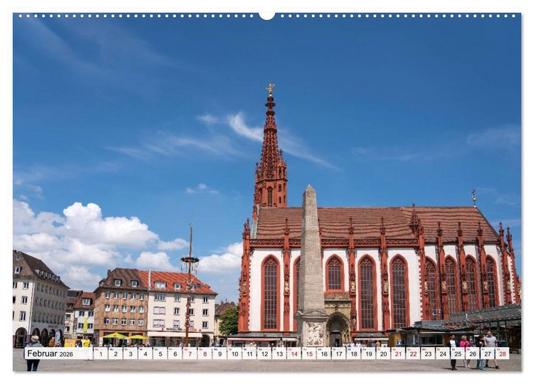 Produktbild: W&uuml;rzburg - Bayern (hochwertiger Premium Wandkalender 2026 DIN A2 quer), Kunstdruck in Hochglanz