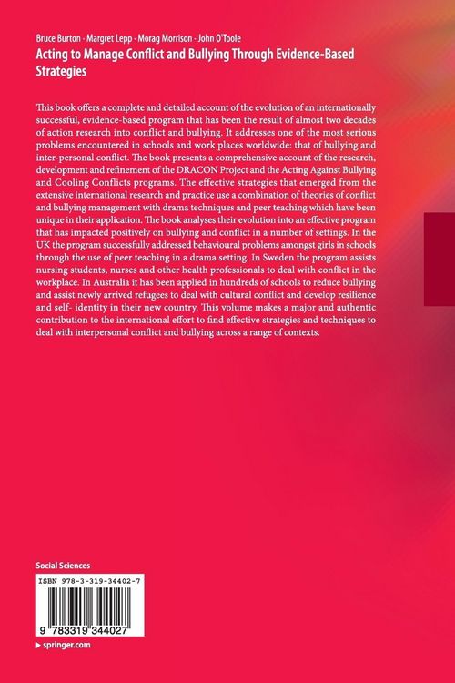 Produktbild: Acting to Manage Conflict and Bullying Through Evidence-Based Strategies