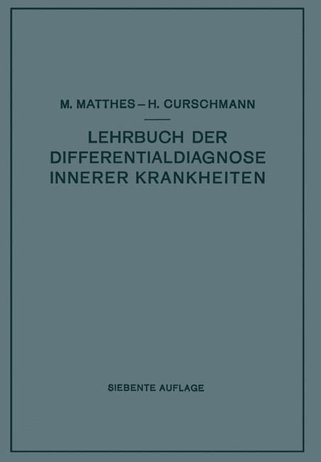 Produktbild: Lehrbuch der Differentialdiagnose innerer Krankheiten