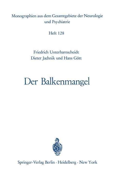 Produktbild: Der Balkenmangel