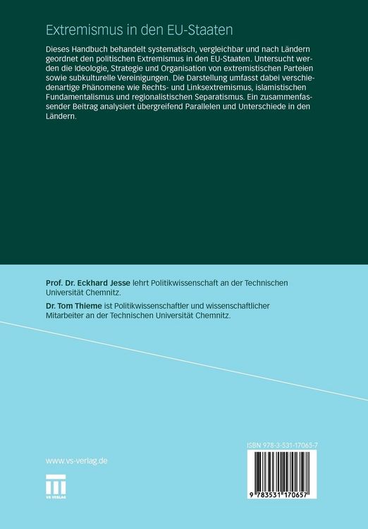 Produktbild: Extremismus in den EU-Staaten