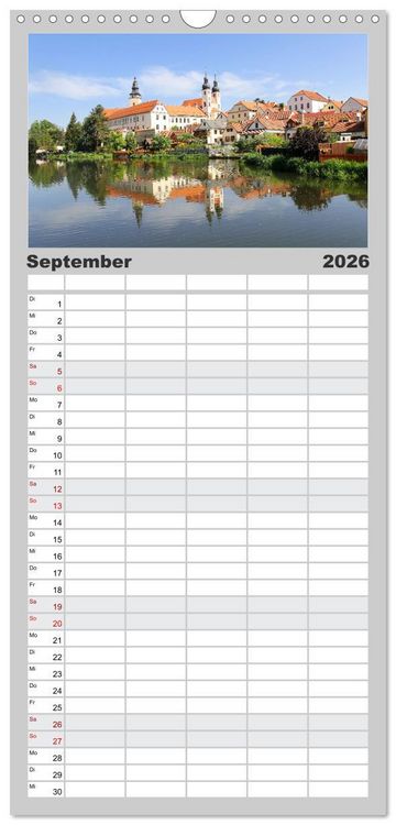 Produktbild: Familienplaner 2026 - Sch&ouml;nes Tschechien - Eine Rundreise mit 5 Spalten (Wandkalender, 21 x 45 cm) CALVENDO