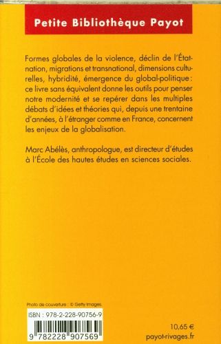 Produktbild: Anthropologie de la globalisation