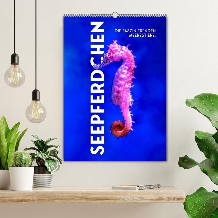 Produktbild: Seepferdchen - Die faszinierende Meerestiere. (Wandkalender 2026 DIN A2 hoch), CALVENDO Monatskalender